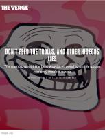 Don't Feed the Trolls, and Other Hideous Lies