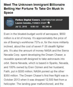 Meet the Unknown Immigrant Billionaire Betting Her Fortune to Take On Musk in Space