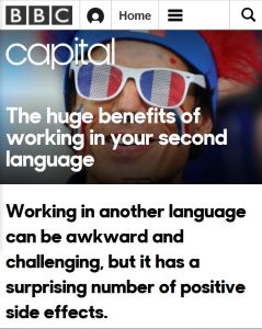 在工作中使用第二外语的巨大好处