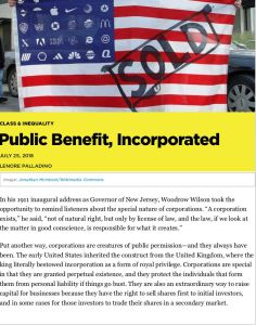 Public Benefit, Incorporated