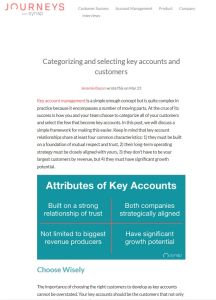 Categorizing and Selecting Key Accounts and Customers