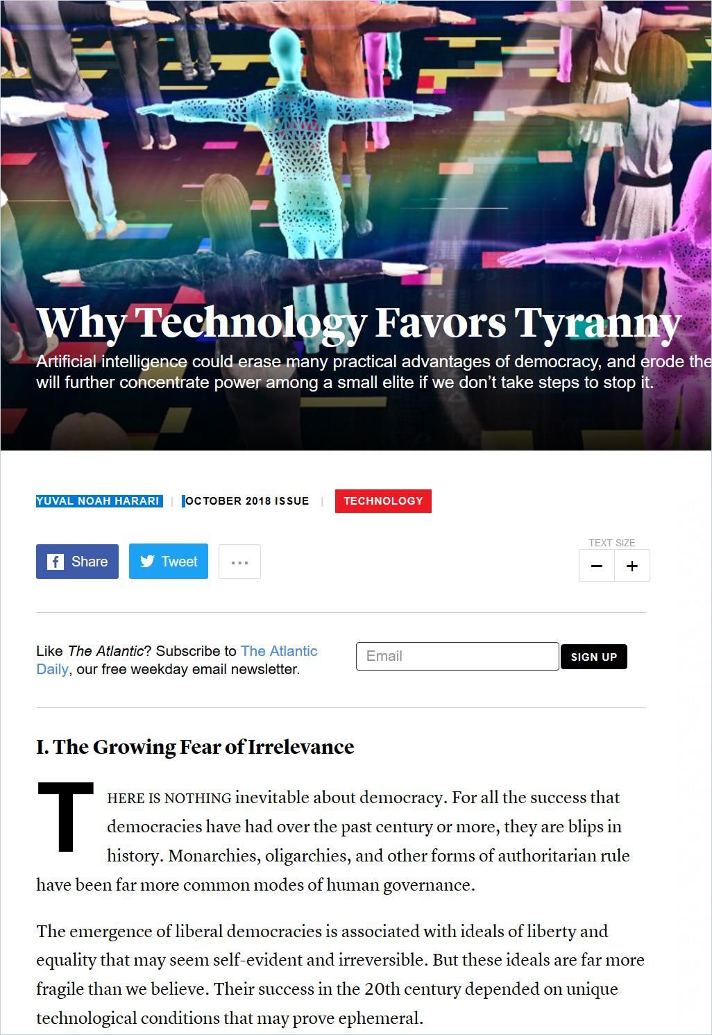 Image of: Why Technology Favors Tyranny