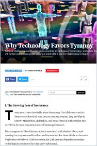 Why Technology Favors Tyranny summary