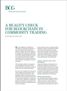 A Reality Check for Blockchain in Commodity Trading
