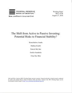 The Shift from Active to Passive Investing