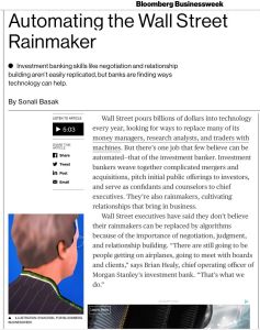 Automating the Wall Street Rainmaker