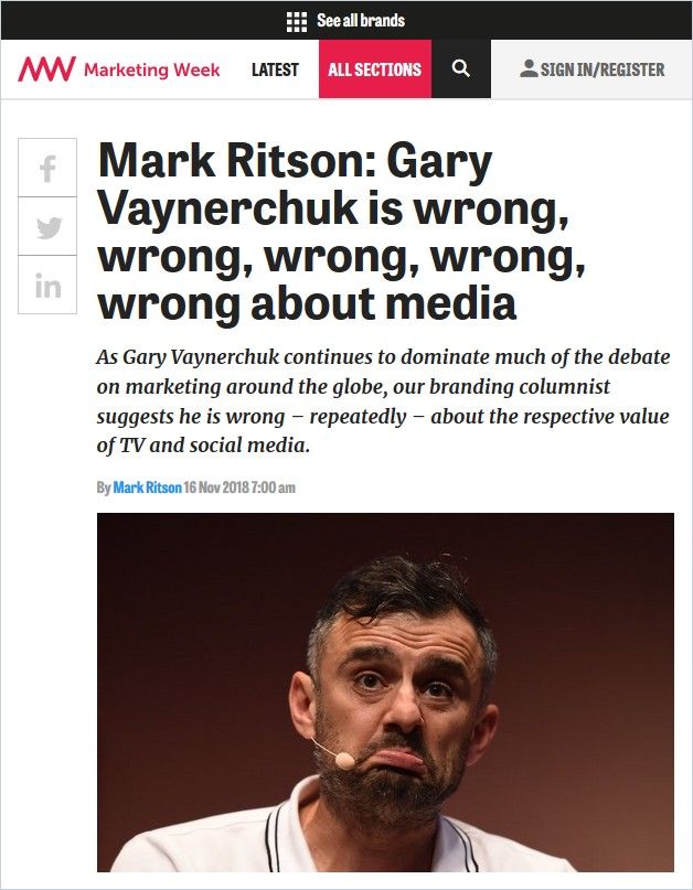 Image of: Gary Vaynerchuk Is Wrong, Wrong, Wrong, Wrong, Wrong About Media