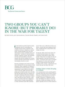 Two Groups You Can’t Ignore (but Probably Do) in the War for Talent