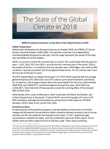 The State of the Global Climate in 2018