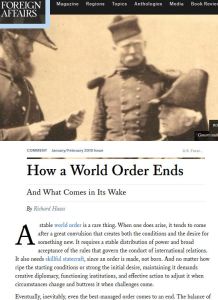 How a World Order Ends