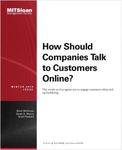 How Should Companies Talk to Customers Online?
