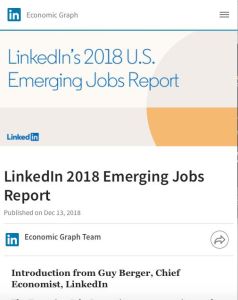 LinkedIn 2018 Emerging Jobs Report