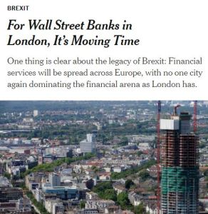 For Wall Street Banks in London, It’s Moving Time