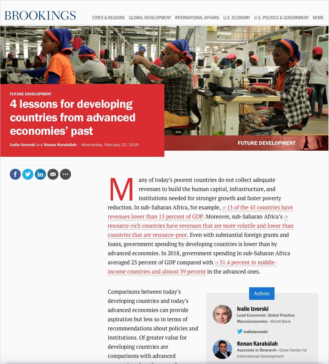 Image of: 4 Lessons for Developing Countries from Advanced Economies’ Past