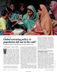 Global Warming Policy: Is Population Left Out in the Cold?
