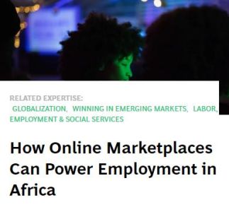 How Online Marketplaces Can Power Employment in Africa