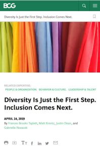 Diversity Is Just the First Step. Inclusion Comes Next.