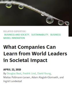 What Companies Can Learn from World Leaders in Societal Impact