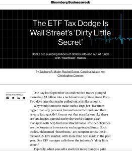 The ETF Tax Dodge Is Wall Street’s ‘Dirty Little Secret’
