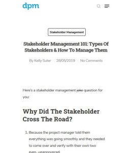 Stakeholder Management 101
