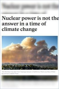 Nuclear Power Is Not the Answer in a Time of Climate Change summary
