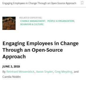 Engaging Employees in Change Through an Open-Source Approach