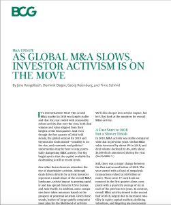 As Global M&A Slows, Investor Activism Is on the Move