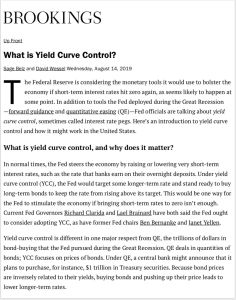 What is Yield Curve Control?