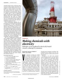 Making Chemicals with Electricity