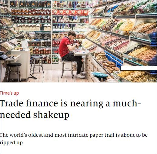 Trade finance is nearing a much-needed shakeup cover