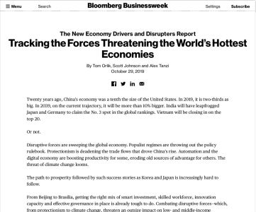 The New Economy Drivers and Disrupters Report