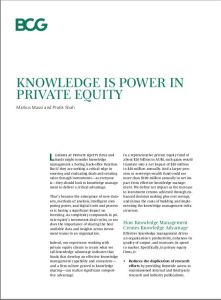 Knowledge Is Power in Private Equity