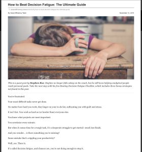 How to Beat Decision Fatigue