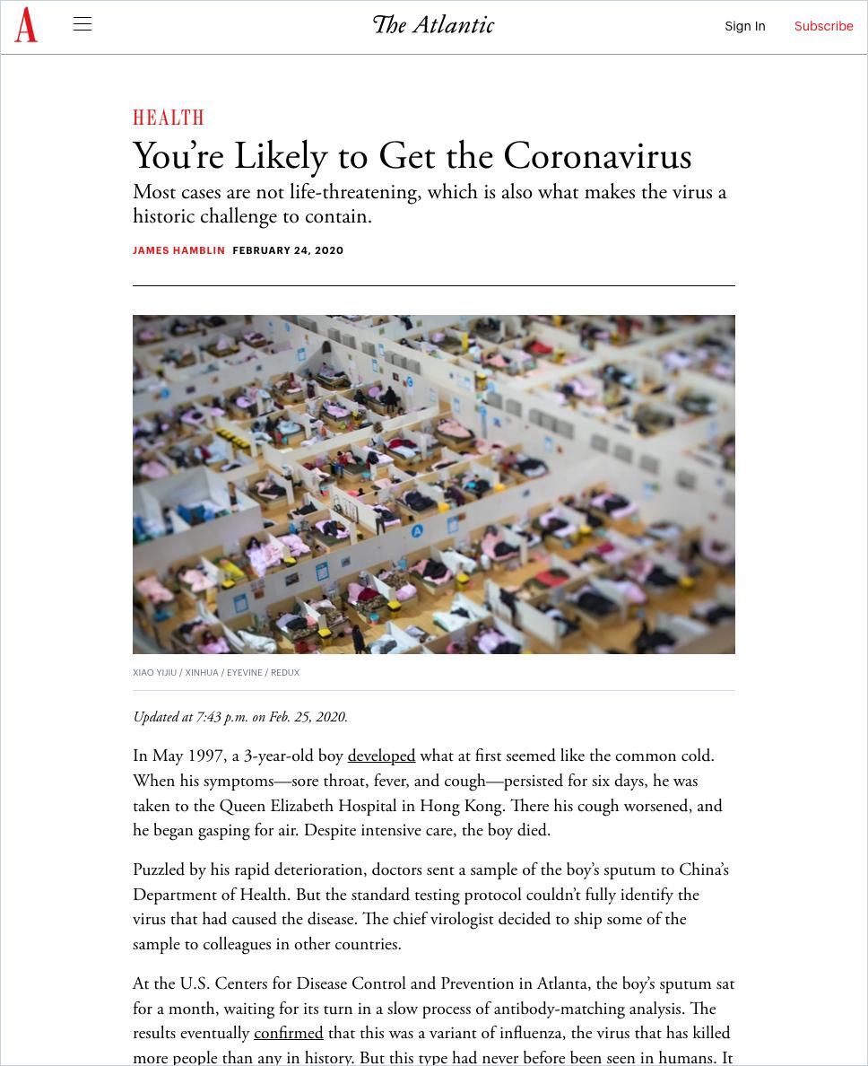 Image of: You’re Likely to Get the Coronavirus