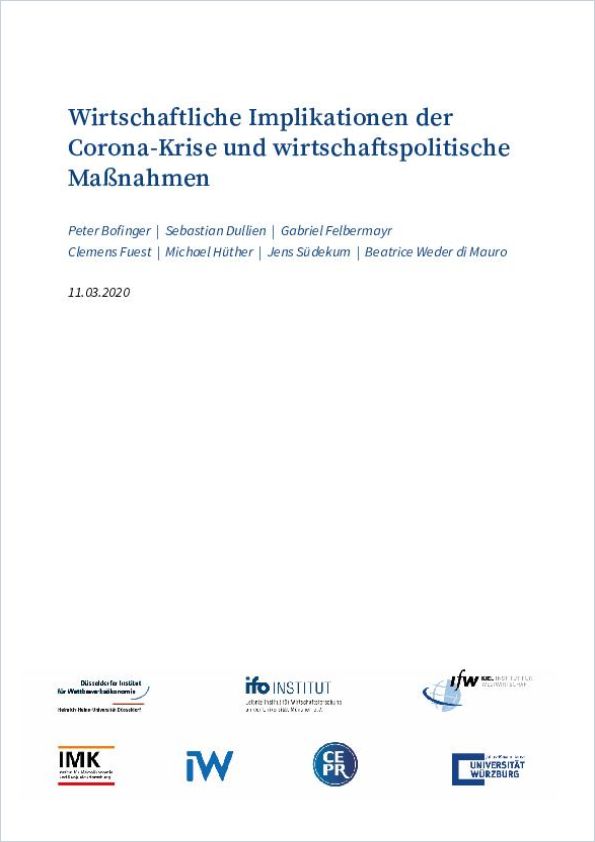 Image of: Wirtschaftliche Implikationen der Corona-Krise und wirtschaftspolitische Maßnahmen