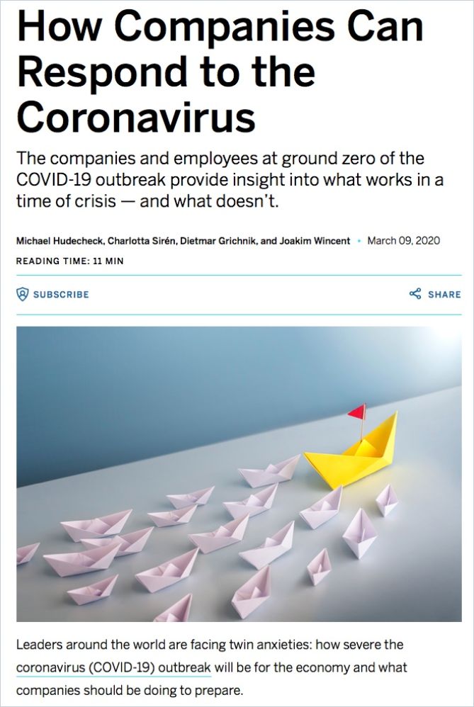 Image of: How Companies Can Respond to the Coronavirus