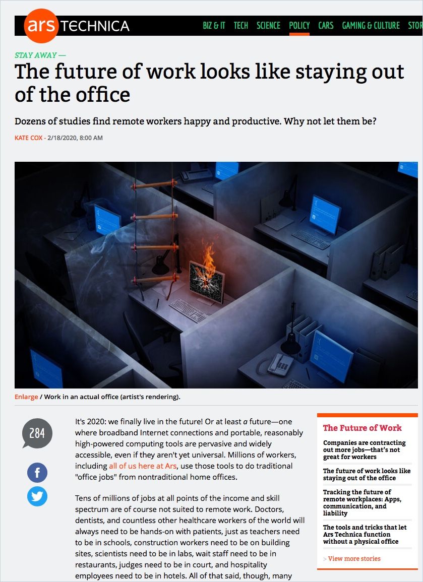 Image of: The Future of Work Looks Like Staying Out of the Office