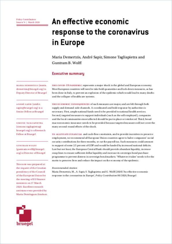 Image of: An Effective Economic Response to the Coronavirus in Europe
