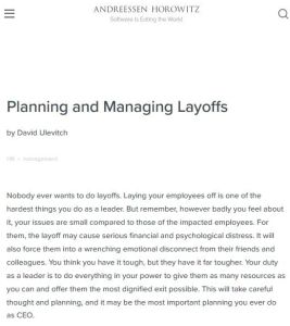 Planning and Managing Layoffs