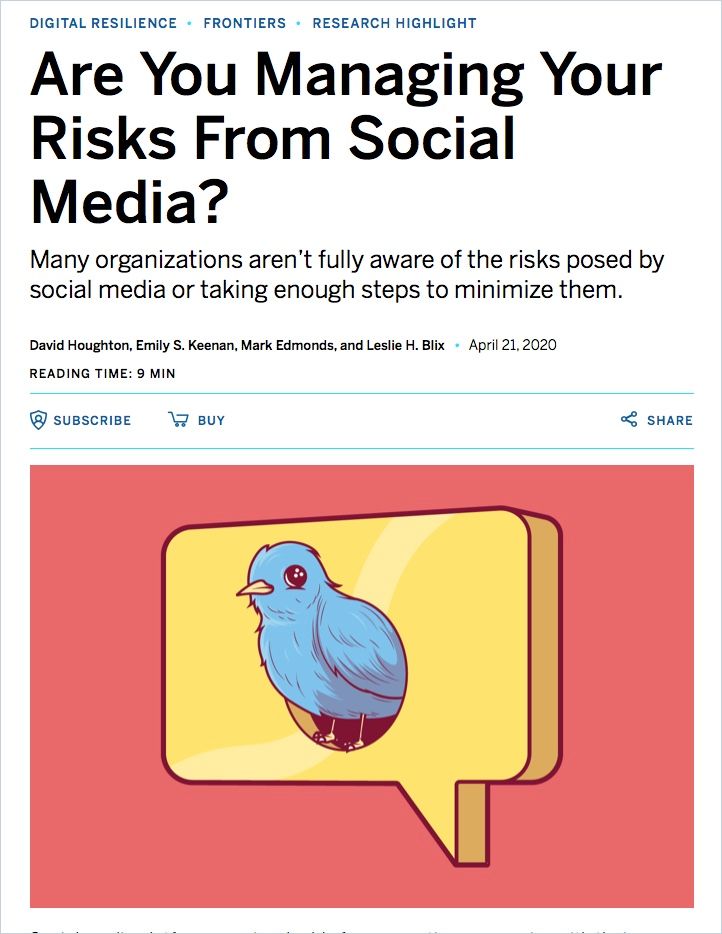 Image of: Are You Managing Your Risks from Social Media?