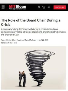 The Role of the Board Chair During a Crisis