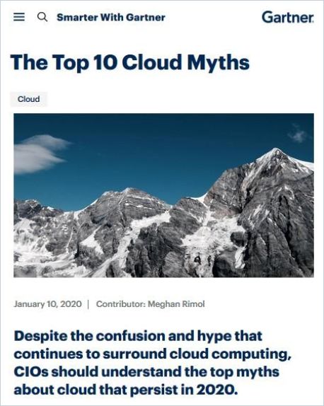 Image of: The Top 10 Cloud Myths