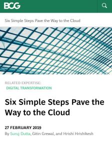 Six Simple Steps Pave the Way to the Cloud
