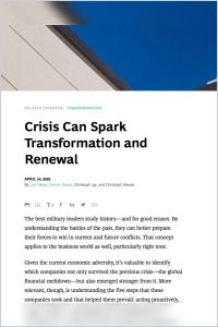 Crisis Can Spark Transformation and Renewal summary