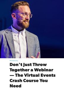 Don’t Just Throw Together a Webinar