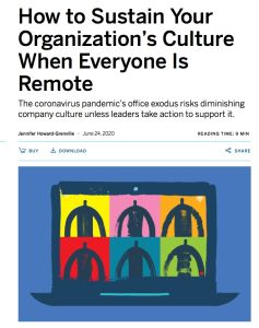 How to Sustain Your Organization’s Culture When Everyone Is Remote