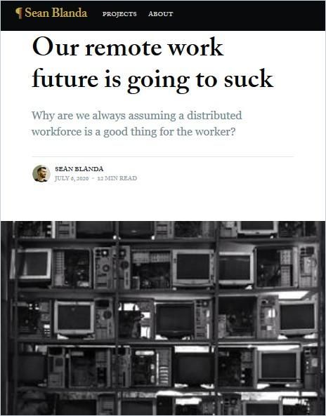 Image of: Our Remote Work Future Is Going to Suck