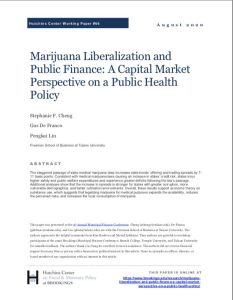 Marijuana Liberalization and Public Finance