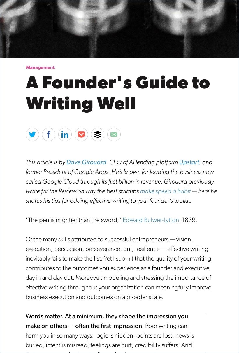 Image of: The Founder’s Guide to Writing Well