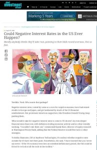 Could Negative Interest Rates in the US Ever Happen?